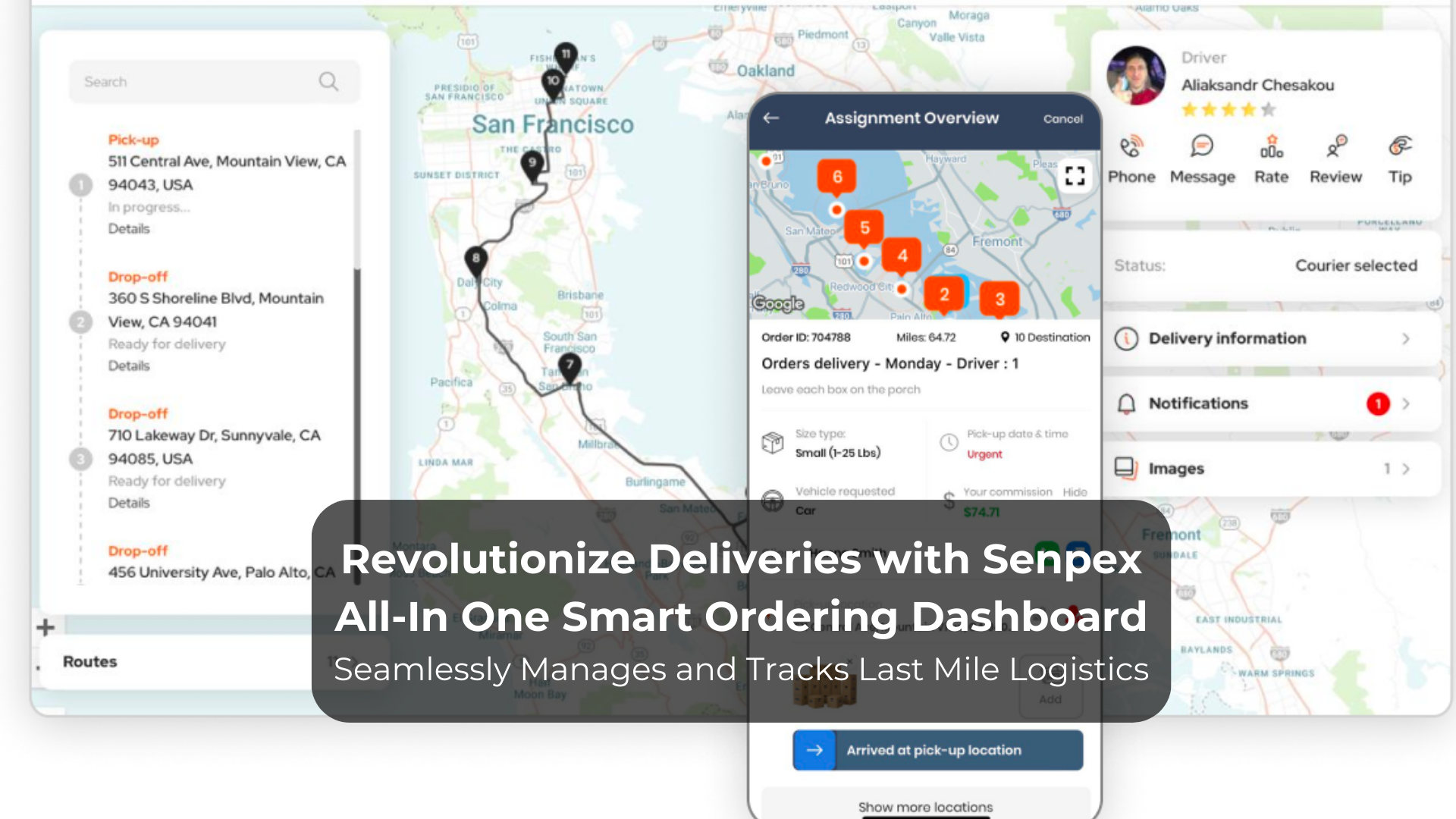 Revolutionize deliveries with Senpex All-In One Smart Ordering Dashboard: Seamlessly manages and tracks Last Mile Logistics